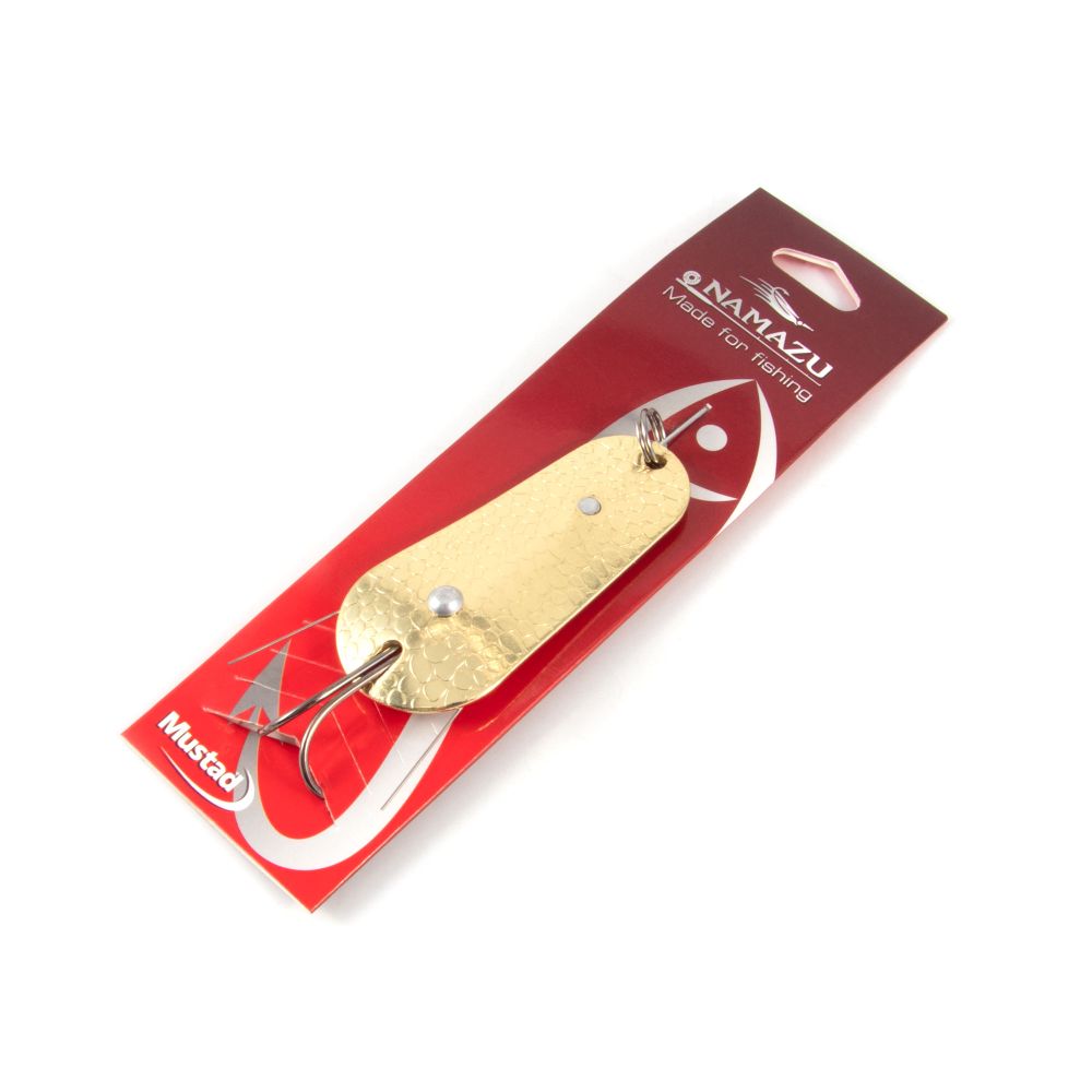 Блесна незацеп. Namazu SilverMoon, вес 18 г, цвет 02 (латунь)/200/