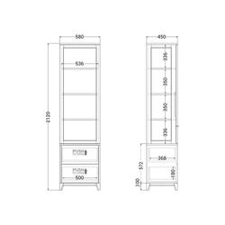 Узкая витрина Case CS164/2