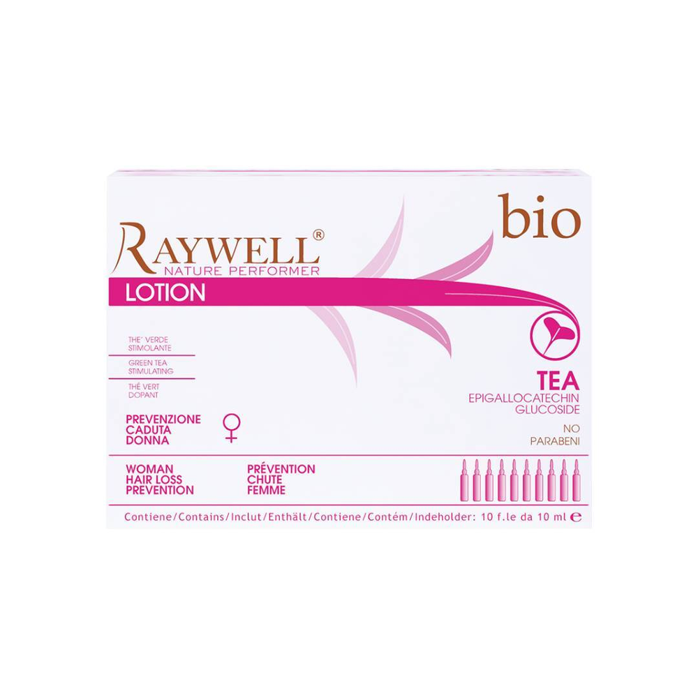 RAYWELL BIO TEA LOTION - Лосьон против выпадения волос для женщин - 10*10 мл.