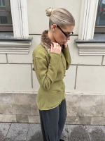 Кардиган ципао с баской и мехом бэмби