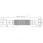 Гофра с гайкой 1 1/4"x32/40 L=320-730мм АНИ Пласт K207