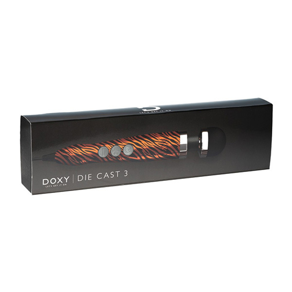 Вибратор-вонд 28см принт Тигр Doxy Die Cast 3 Massage Wand Tiger