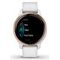 Умные часы Garmin Venu 2S белые цвета розовое золото с кожаным ремешком