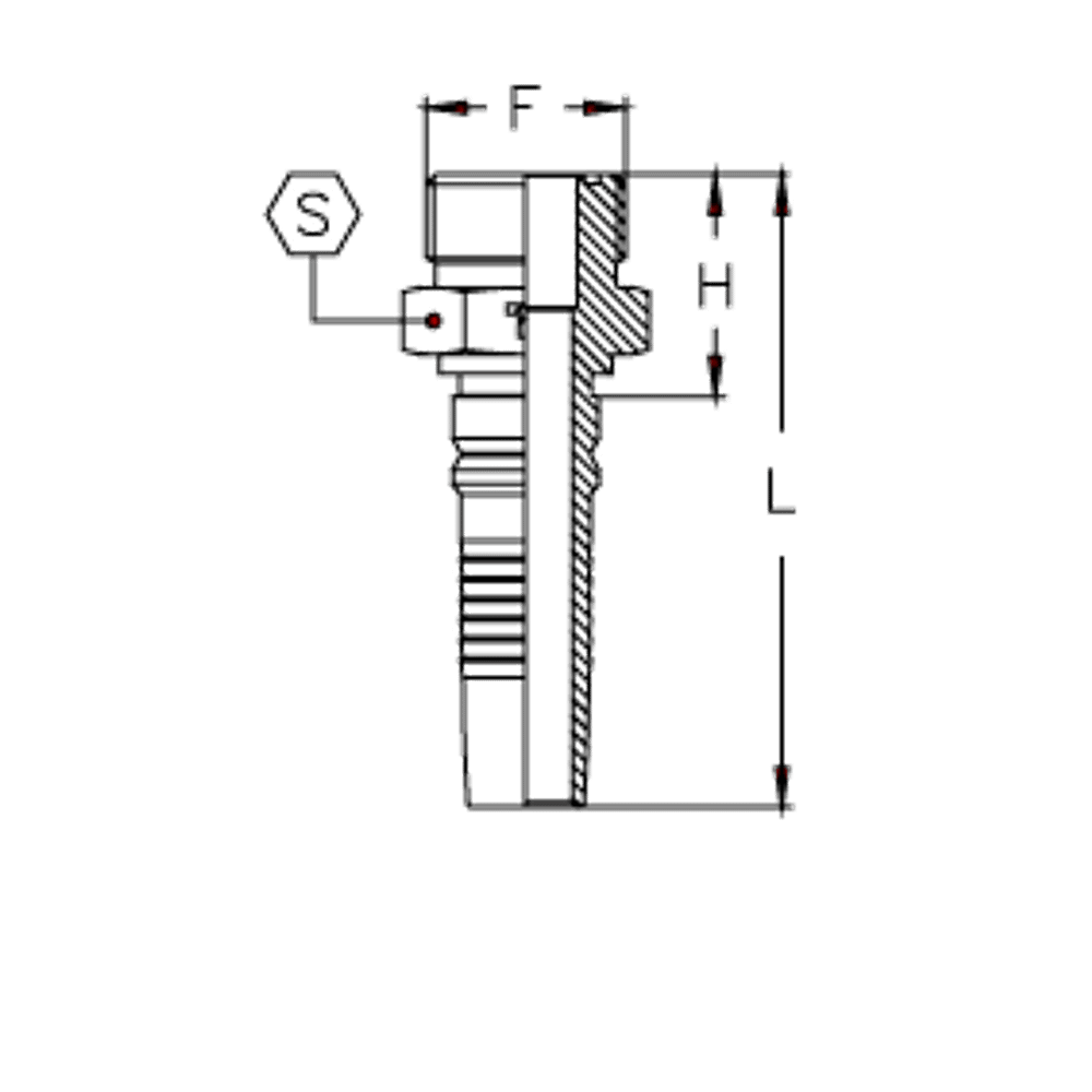 Фитинг DN 25 ORFS (Ш) 1.7/16 Interlock