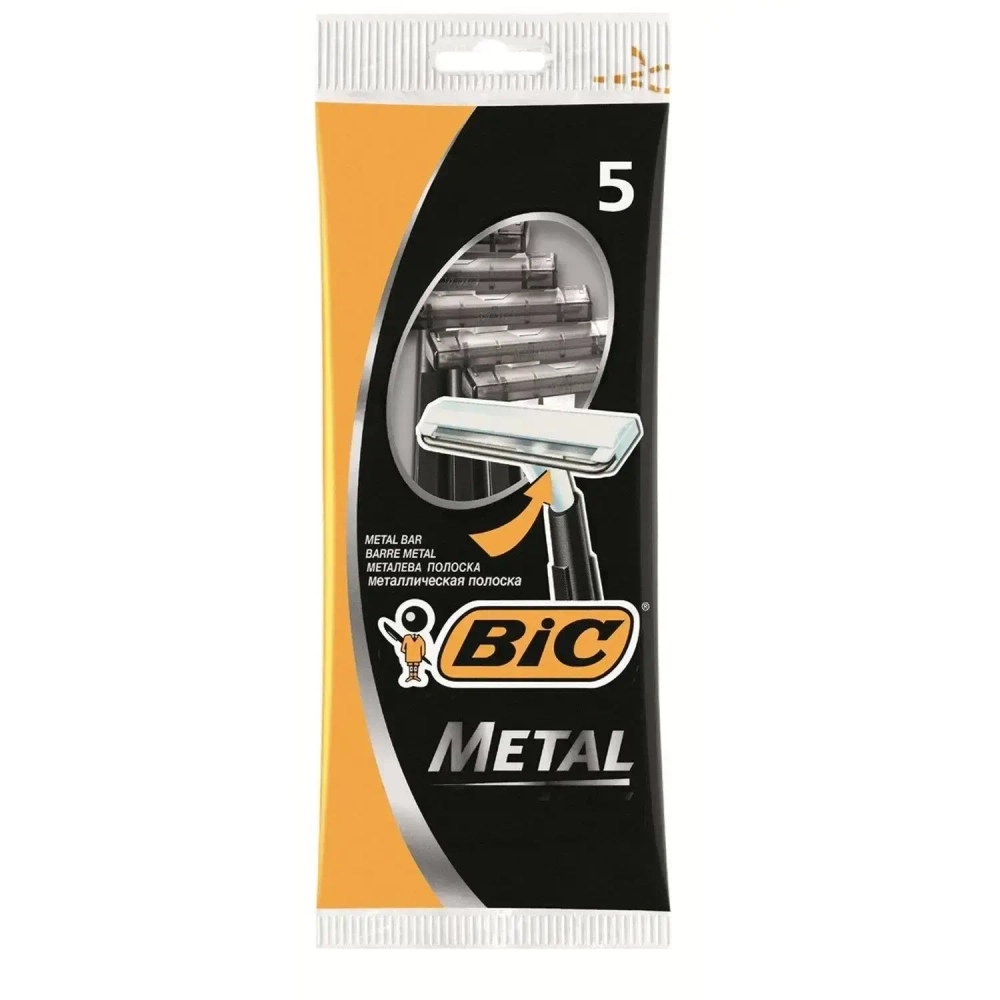 Станки одноразовые для бритья BIC Metal 5 шт/уп