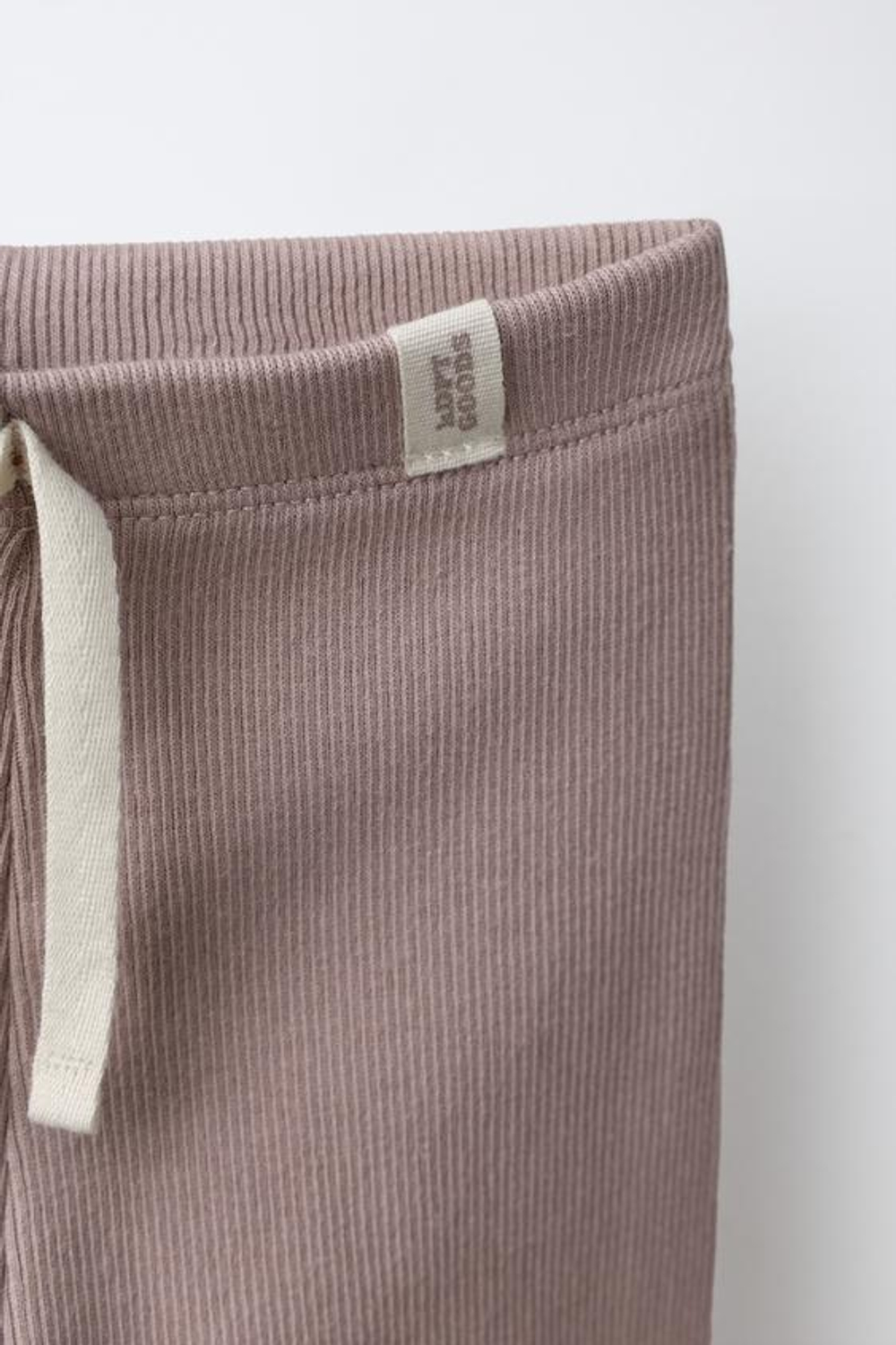 ZARA ЛЕГИНСЫ В РУБЧИК С НАШИВКОЙ, ПУДРОВО-РОЗОВЫЙ