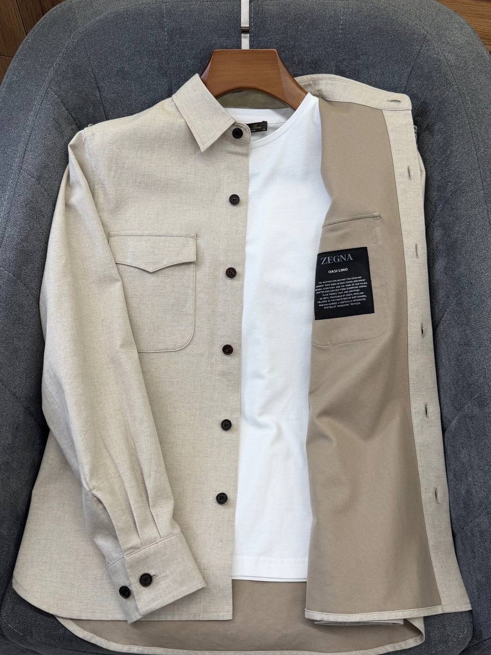 Льняной костюм Zegna