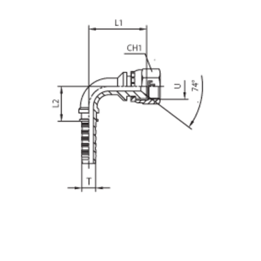 Фитинг DN 20 JIC (Г) 1.5/16 (90)