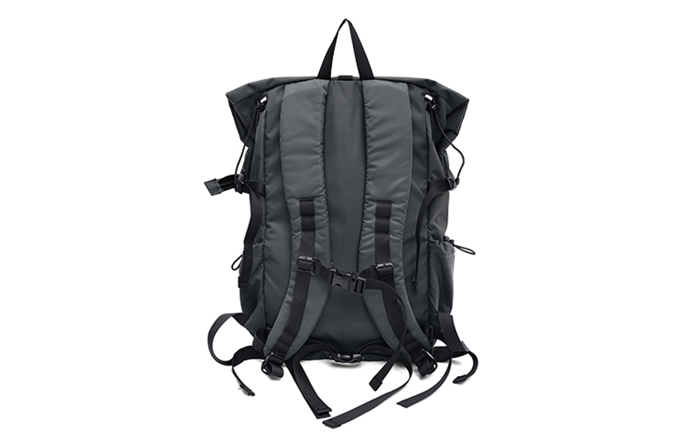 MYEDITION 15L Backpack Outdoor Bag Water Repellent Fabric Nylon Gray/Black PAC Unisex