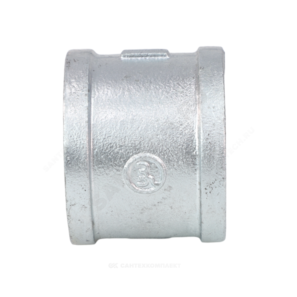 Муфта прямая чугун оц Ду 15 (1/2") ВР Fittex PLUS