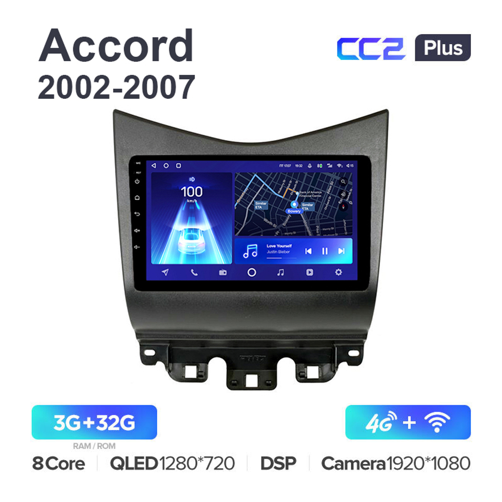 Teyes CC2 Plus 9"для Honda Accord 2002-2007