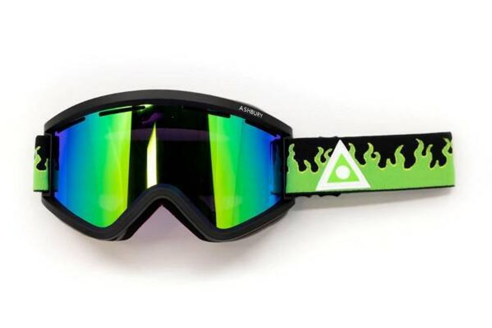 Маска ASHBURY BLACKBIRD GREEN FLAME