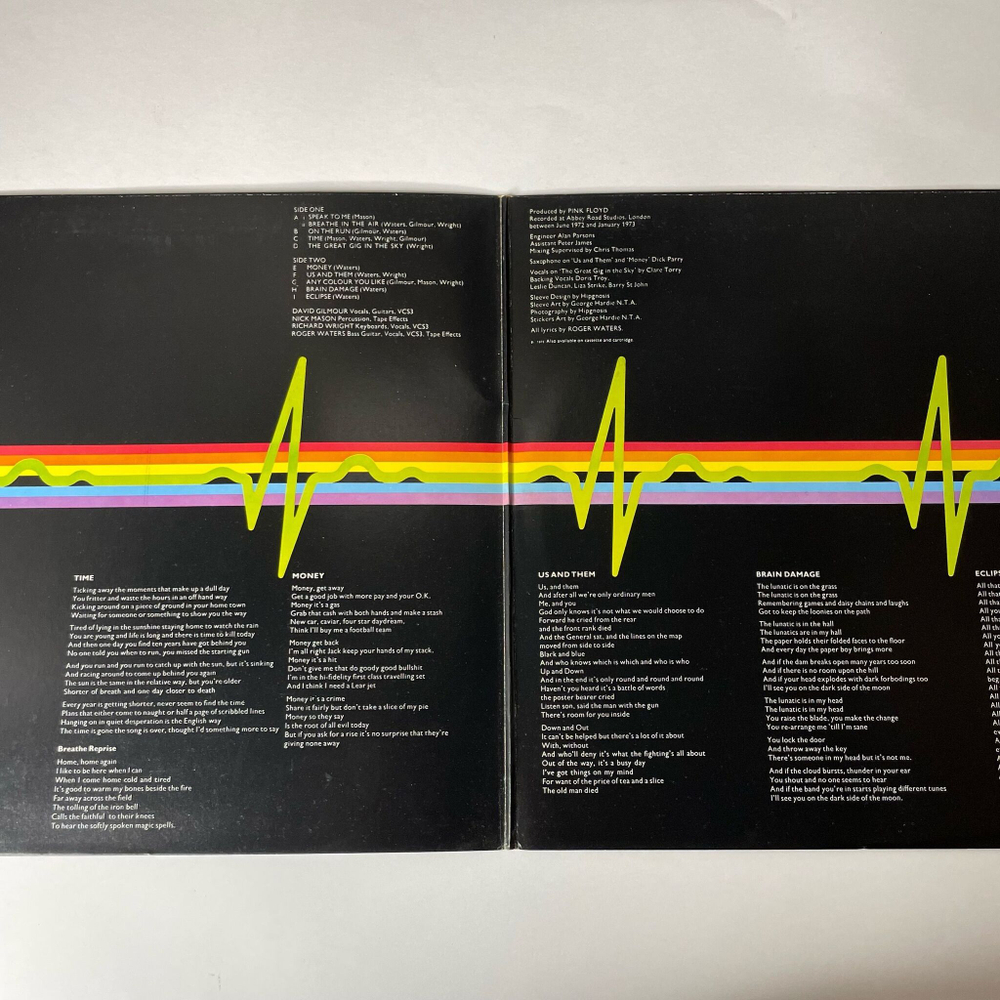 Винтажная виниловая пластинка LP Pink Floyd The Dark Side Of The Moon (Japan 1973) (No Obi) (Буклет) 1 Пресс