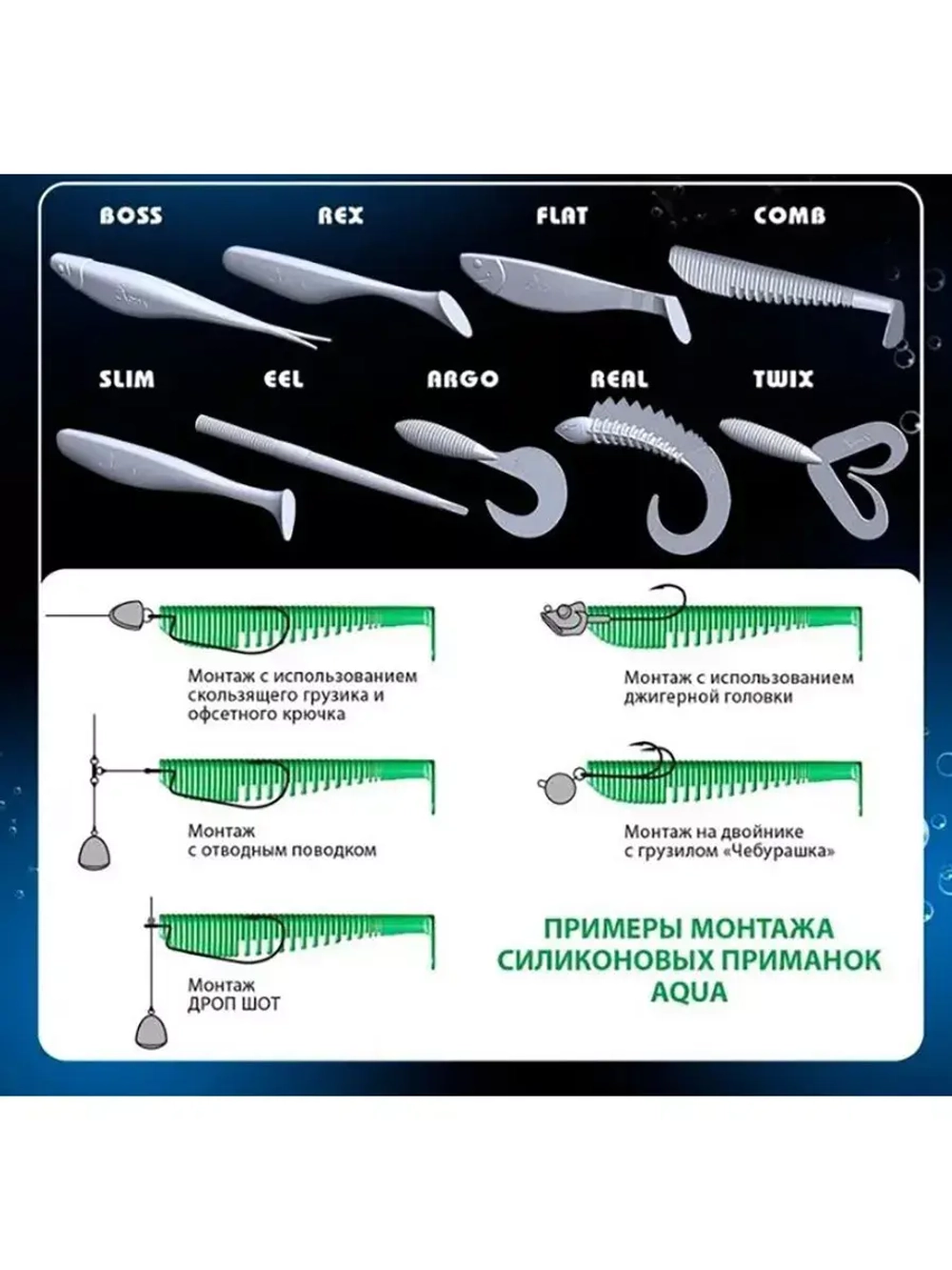 Мягкая приманка риппер FishingFever 7,5cm, 6,9g,2 уп по 5 шт