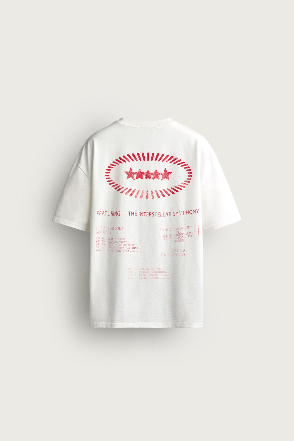 ФУТБОЛКА СВОБОДНОГО КРОЯ С КОНТРАСТНЫМ ПРИНТОМ — ZARA · 4374/332