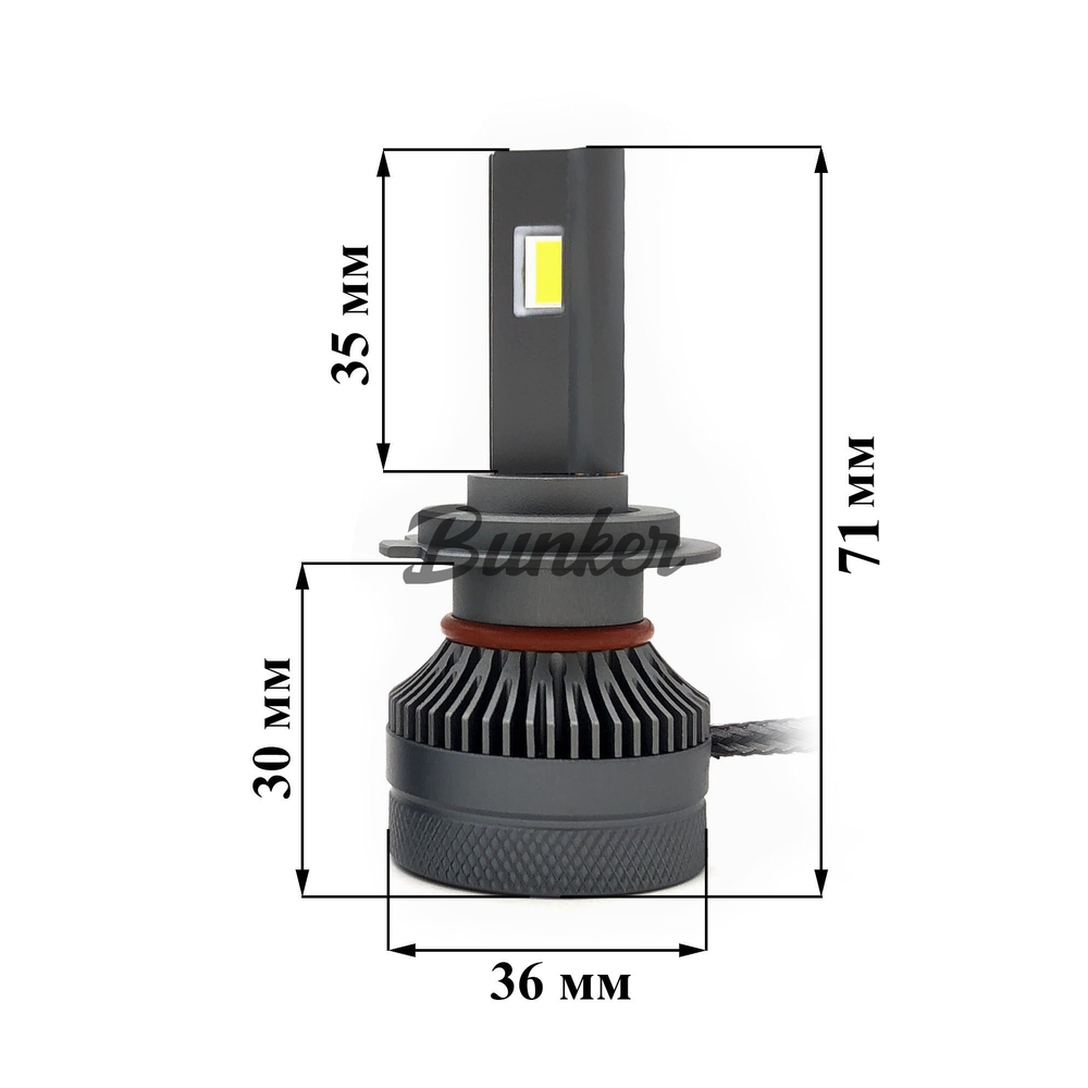 Светодиодные автомобильные LED лампы TaKiMi Progressive V2 H7  6000K 12/24V