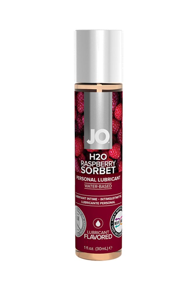 Вкусовой гель "Малиновый сорбет" / JO Flavored Raspberry Sorbet 1oz - 30 мл.