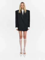 “Striped wool jacket” Двубортный жакет из шерсти.
