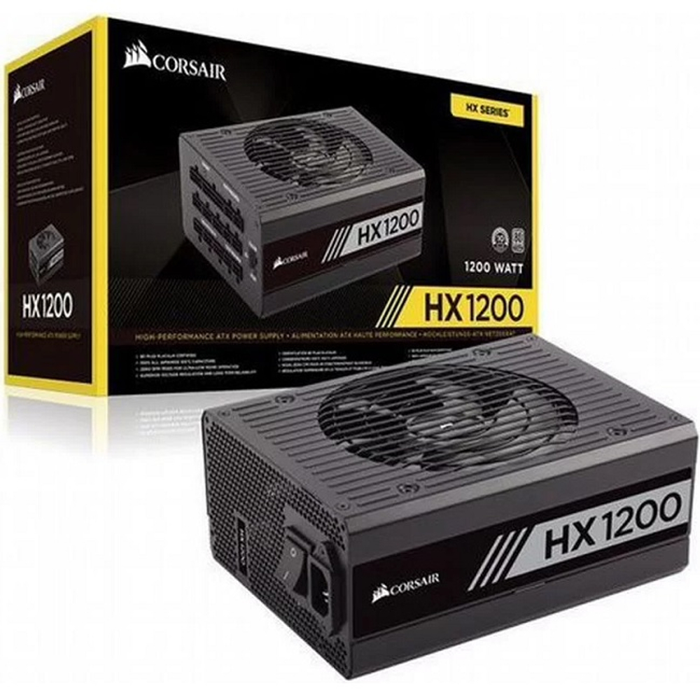 Блок питания Corsair 1200W HX1200, модульный, 135 мм, 80 PLUS Platinum (CP-9020140-CH)