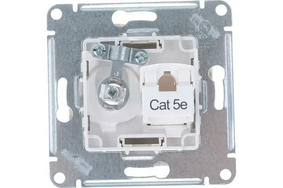 Розетка TV+RJ45 Systeme Electric ATLASDESIGN бежевая 36002