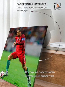 Картина "Криштиану Роналду", для интерьера 50х70см 1шт.