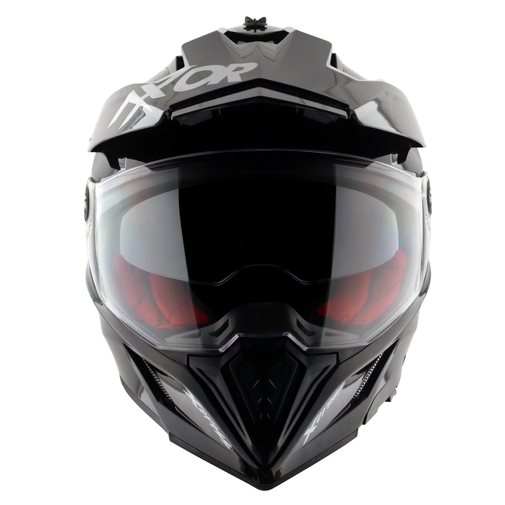 Шлем AXOR X-CROSS DUAL VISOR-E SC, с визором, цвет черный (XL)