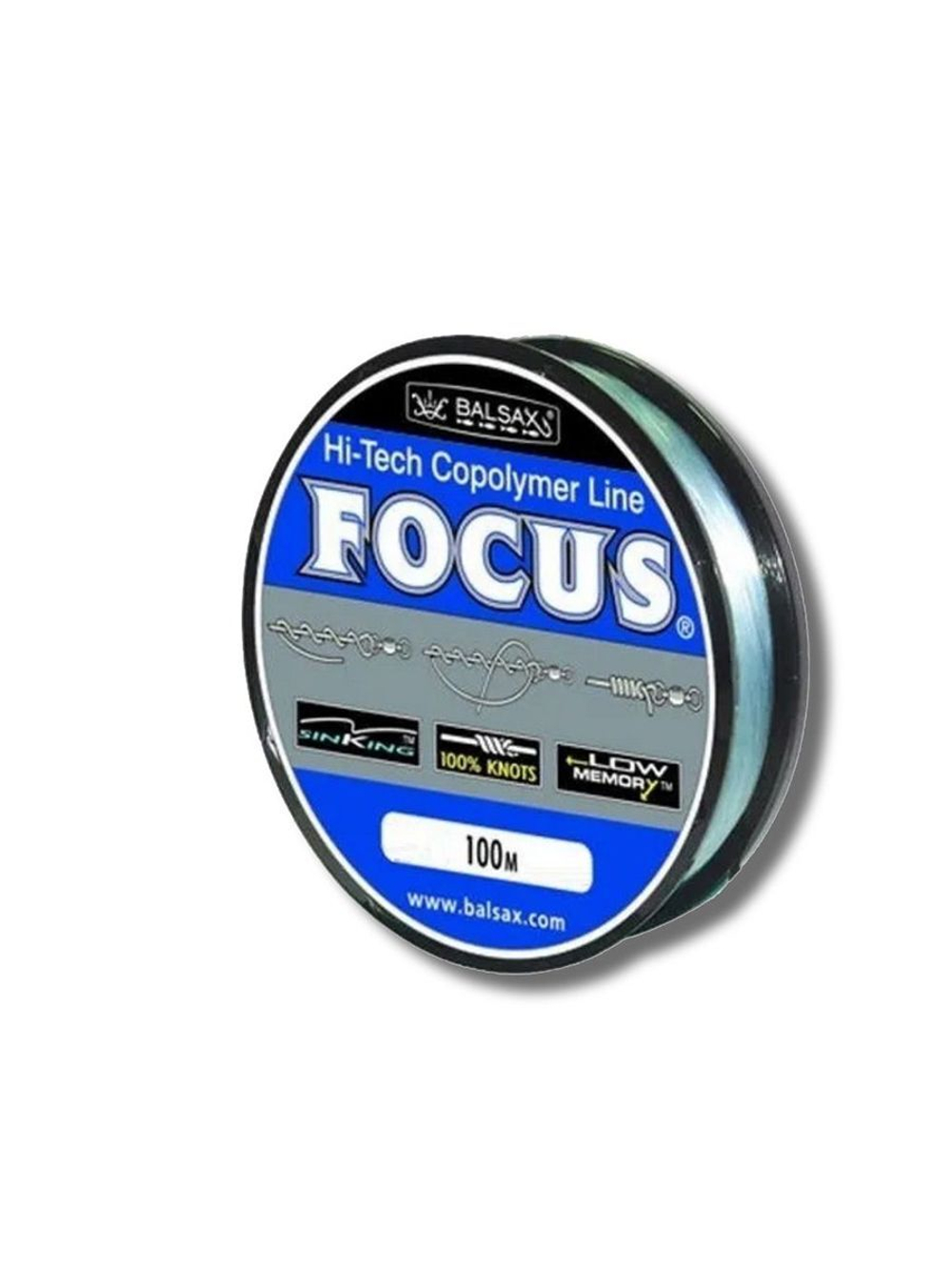 Монофильная леска Focus 100м 0,40мм 17,5кг голубая 1 штука