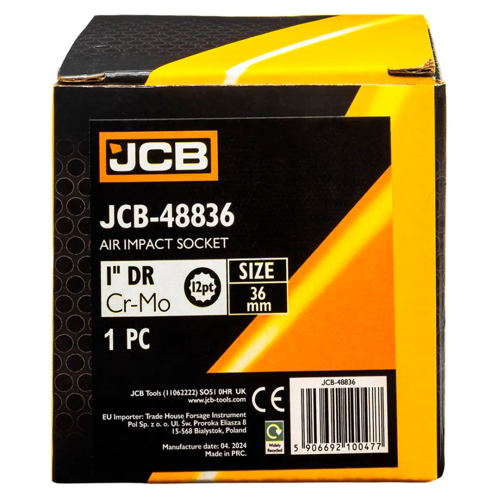Головка ударная 1''12гр 36мм JCB JCB-48836