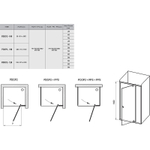 Душевая дверь Ravak Pivot PDOP2-110 03GD0300Z1 профиль Черный стекло Transparent
