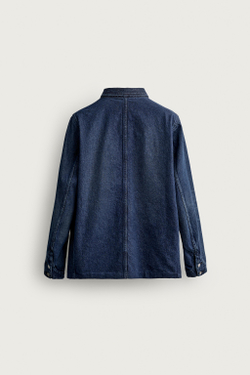 ZARA ДЖИНСОВАЯ КУРТКА С КАРМАНАМИ, ВЫЦВЕТШИЙ СИНИЙ