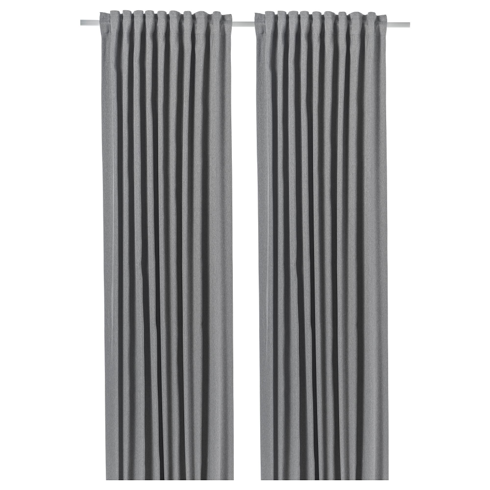 Комплект штор IKEA BLAHUVA (БЛОХУВА), Серый, 145х250 см, 2 шт