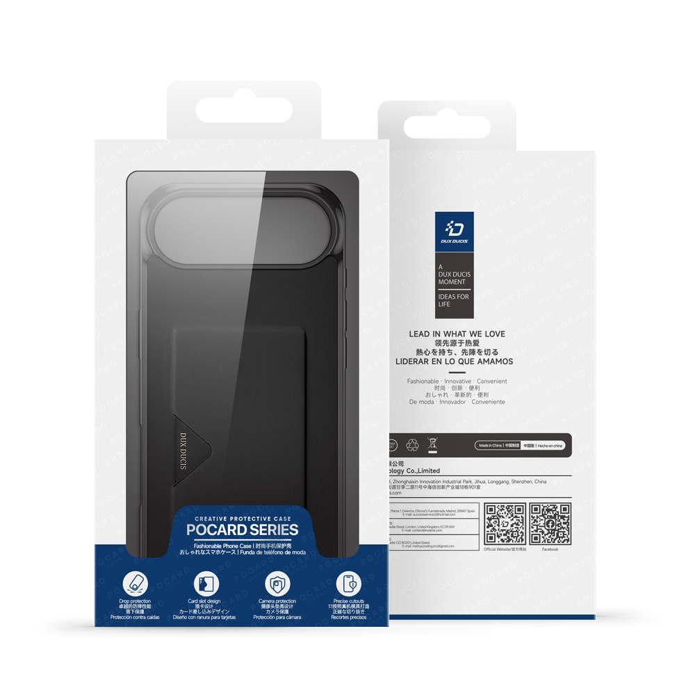 Чехол с MagSafe и отделение для карт (картхолдер) для iPhone 17 Air, от Dux Ducis, серия Pocard Series Case