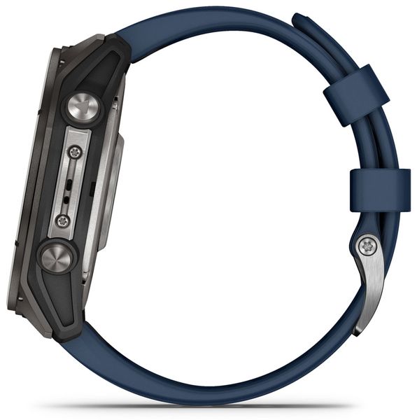 Умные часы Garmin Quatix 8 51 мм AMOLED Sapphire Titanium Синий | Captain Blue (010-02905-91 | 010-02905-90)