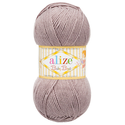 Пряжа Alize (Ализе) Baby Best / уп.5 мот. по 100 г, 240м, 142 серая роза