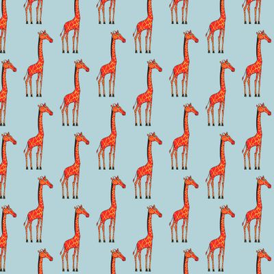 Купить детскую ткань Африканский жираф. Животные жирафы. Buy baby fabric African animals giraffes.