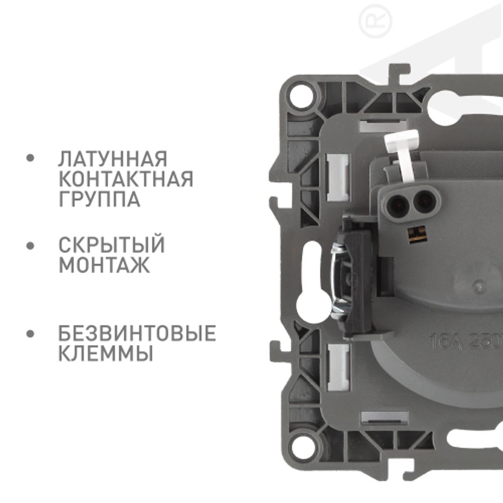 Розетка ЭРА Серия 12 12-2105-06 2P16A-250В IP20 чёрный | Эра 12