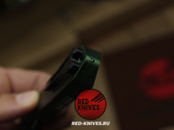 Heretic Knives Manticore-E D/E - зеленая рук, черный клинок RK/Н110