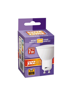 Лампа светодиодная PLED-SP 7Вт PAR16 3000К тепл. бел. GU10 520лм 230В JazzWay 1033550