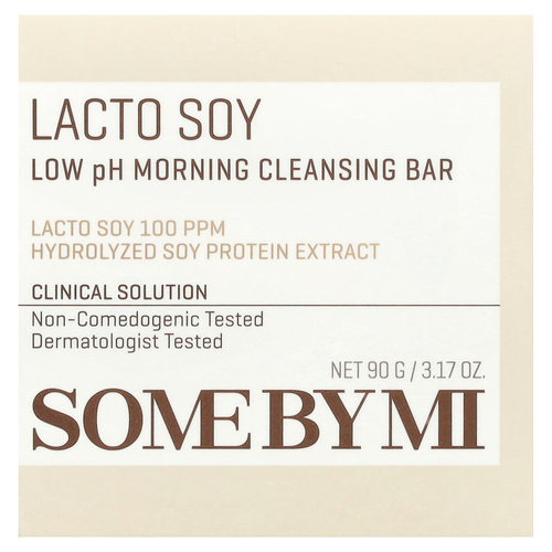SOME BY MI, Lacto Soy, утреннее очищающее мыло с низким уровнем pH, 90 г (3,17 унции)