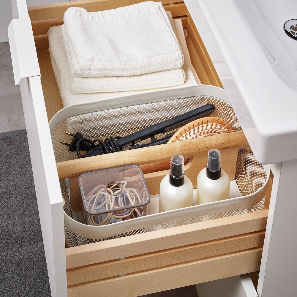 IKEA RISATORP  (ИКЕА РИСАТОРП)  -  Корзина с разделителями - белый 33х24х11 см