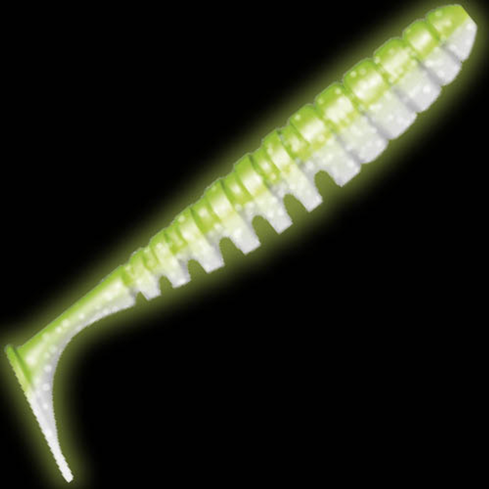 Приманка ZUB-SHAD 100мм(4")-4шт, (цвет 403) зеленый светящийся