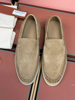 Светло-коричневые лоферы Loro Piana Summer Walk с плетением