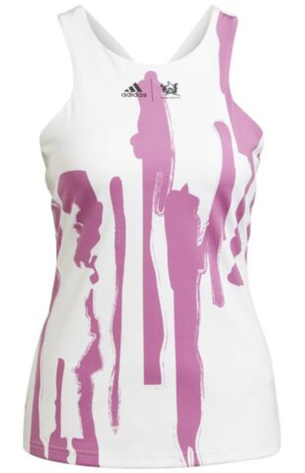 Женский топ теннисный Adidas New York Y-tank - белый
