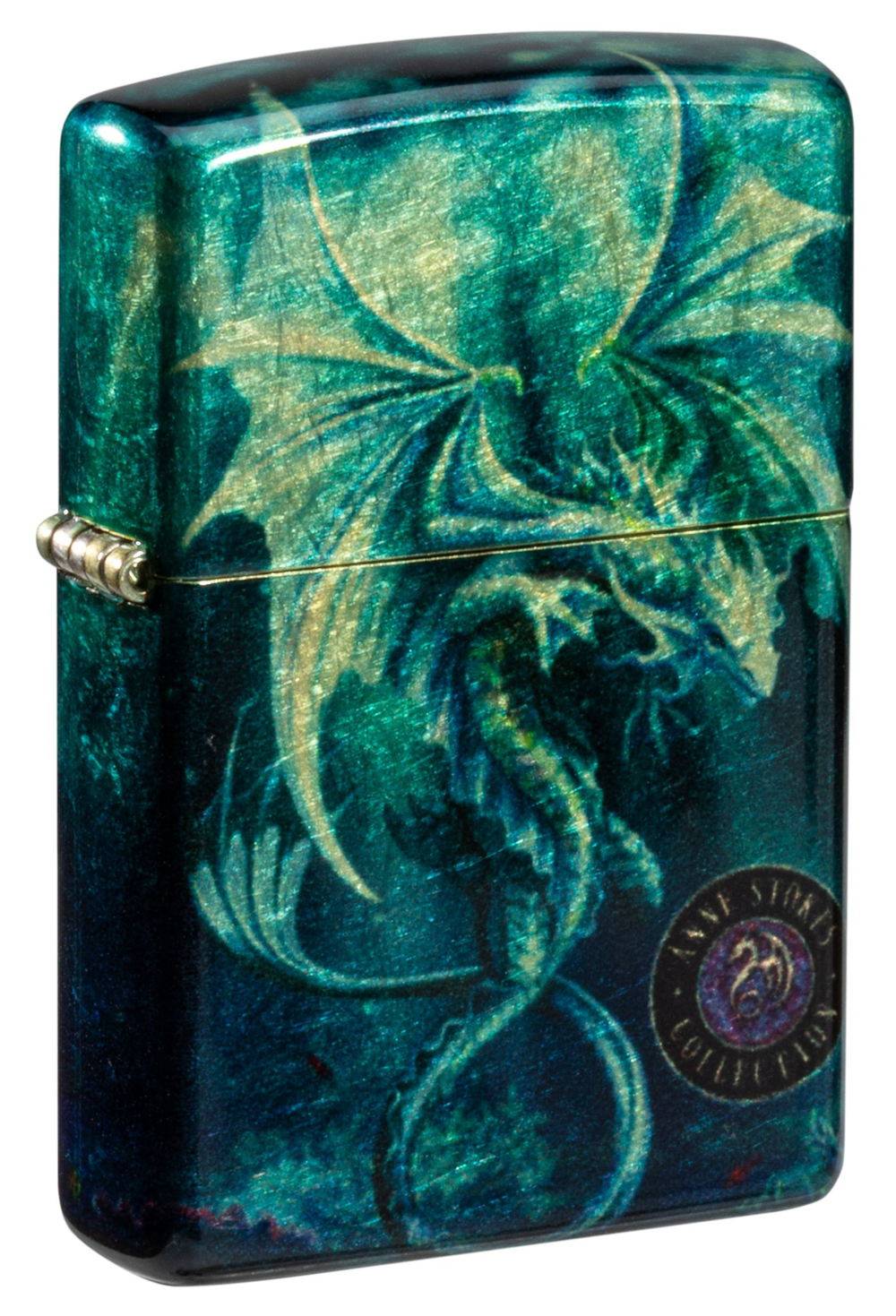 Зажигалка Zippo Anne Stokes с покрытием 540 Tumbled Brass, латунь/сталь, разноцветная, 38x13x57 мм