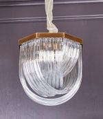 Люстра Murano L4 brass/clear