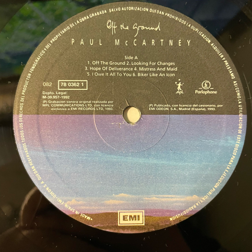 Винтажная виниловая пластинка LP Paul McCartney Off The Ground (Испания 1993)