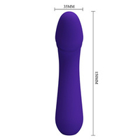Фиолетовый силиконовый вибратор для G-точки 15см Pretty Love Cetus BI-014723-3