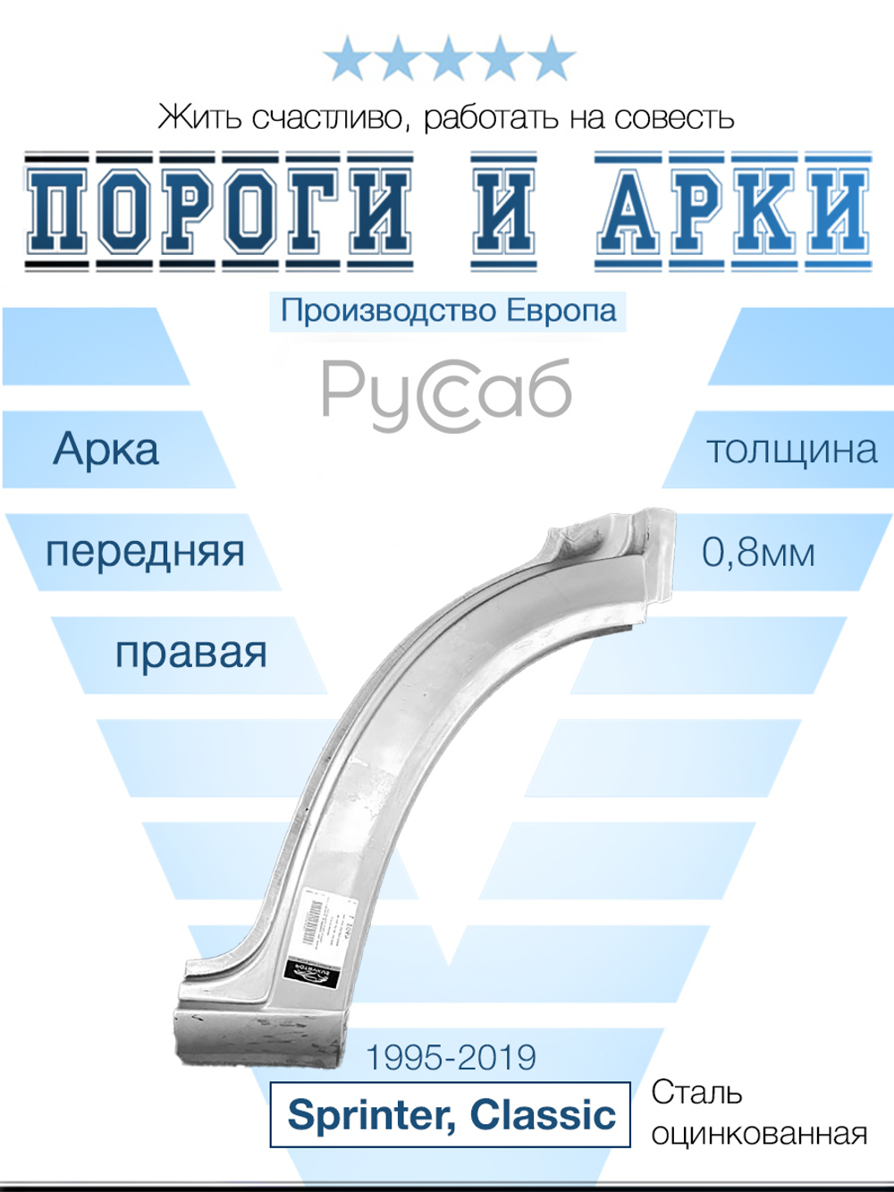 Арка передняя правая Mercedes Sprinter 1995-2019 (Potrykus)