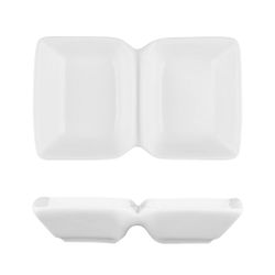 Соусник 50*50 мл двойной 12*7,3*2,3 см прямоуг. белый фарфор P.L. Proff Cuisine [8]
