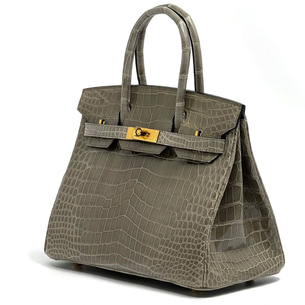 Сумка Hermes из кожи крокодила 30 см